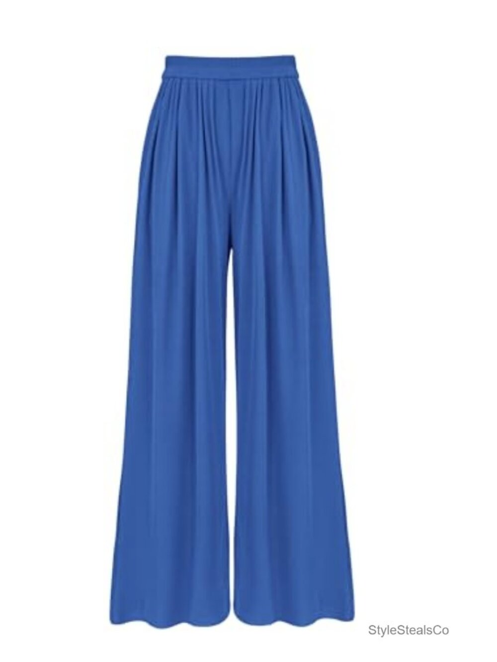 High Waist Palazzo Pants for Women Rib Knit Wide Leg with Pockets